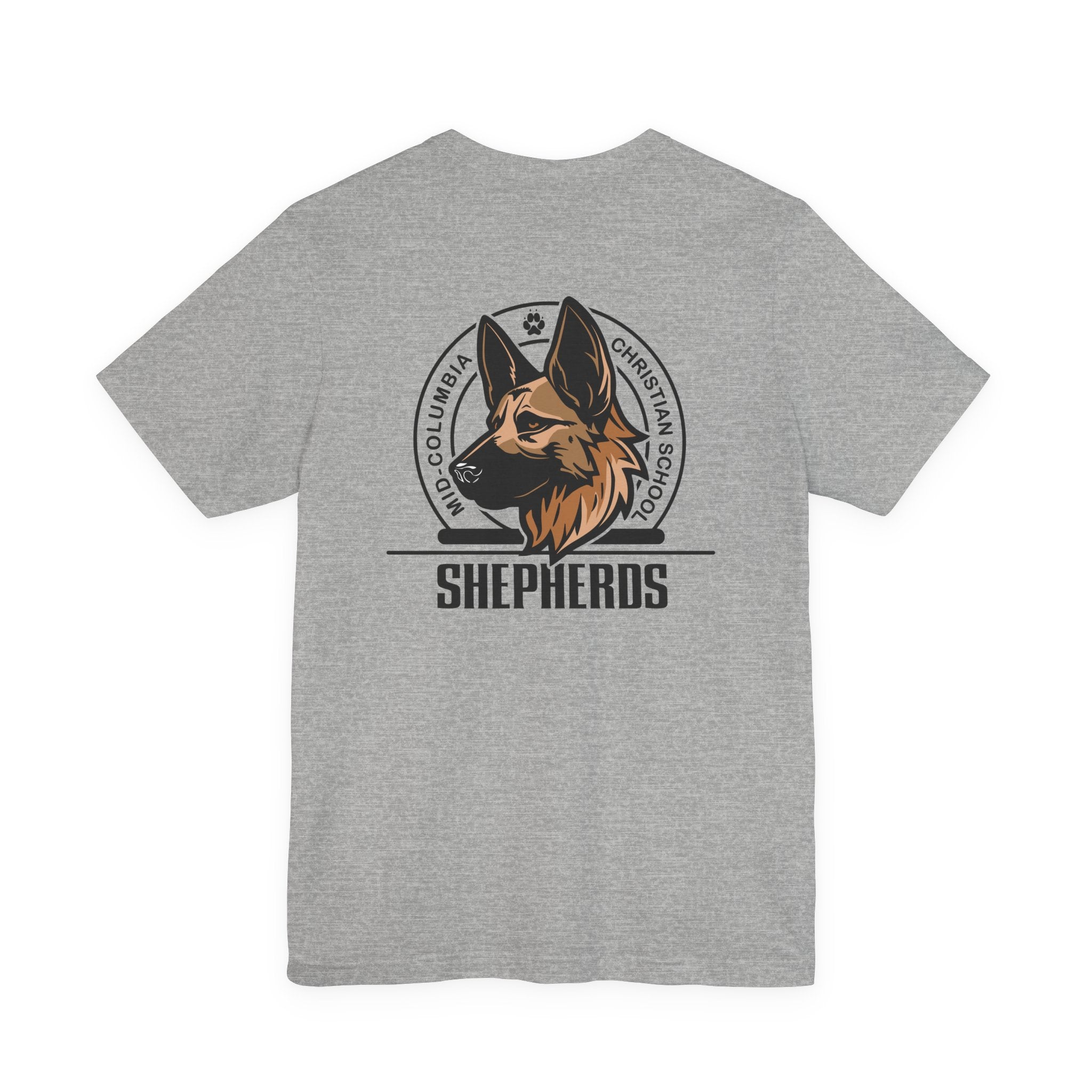 Mid-Columbia Christian School Shepherds 2-Sided Graphic Unisex Jersey Tee
