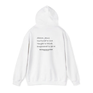 Mid-Columbia Christian School 2-Sided Hoodie, Empowered to Serve, Inspirational Sweatshirt for Students, Perfect Gift for Graduations, School Events, and Heroes