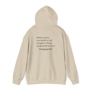 Mid-Columbia Christian School 2-Sided Hoodie, Empowered to Serve, Inspirational Sweatshirt for Students, Perfect Gift for Graduations, School Events, and Heroes