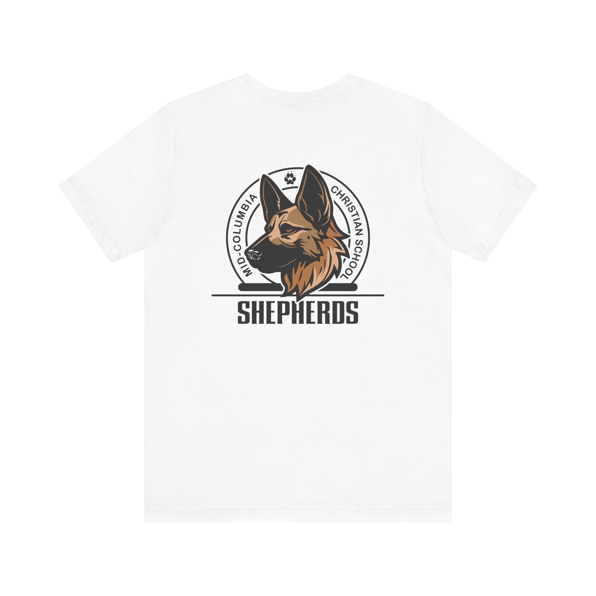 Mid-Columbia Christian School Shepherds 2-Sided Graphic Unisex Jersey Tee