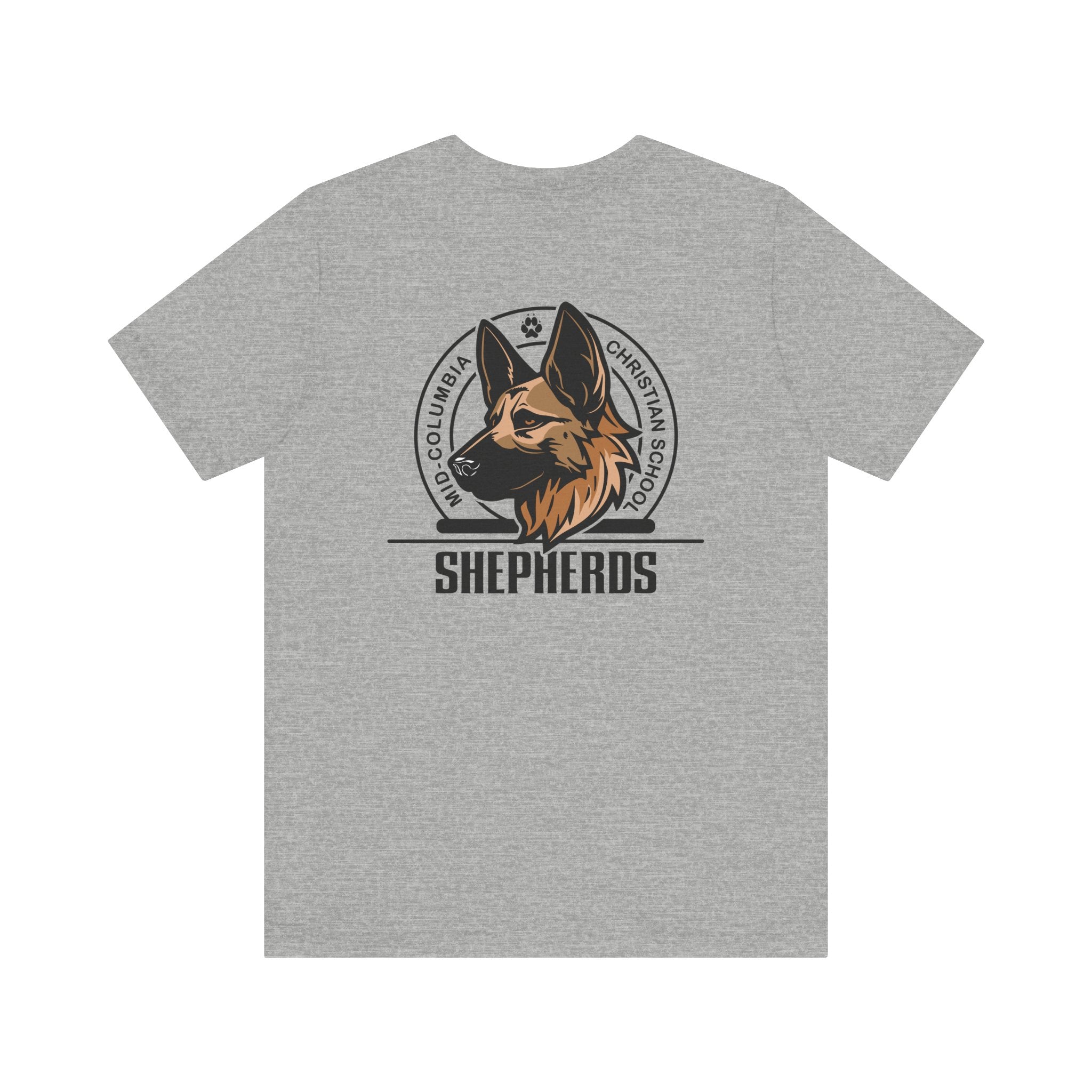 Mid-Columbia Christian School Shepherds 2-Sided Graphic Unisex Jersey Tee