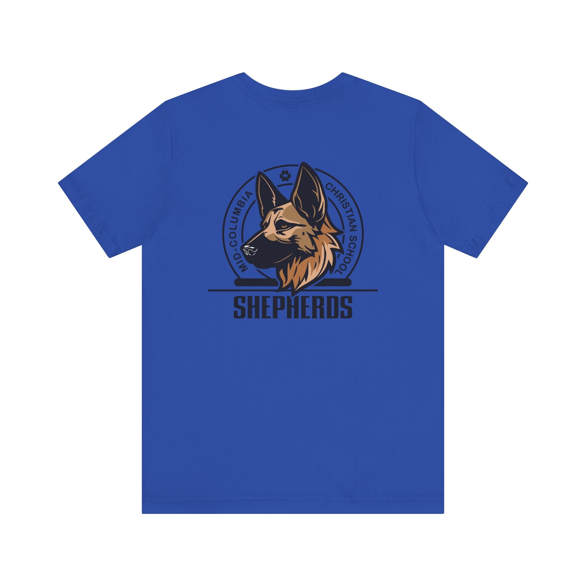 Mid-Columbia Christian School Shepherds 2-Sided Graphic Unisex Jersey Tee
