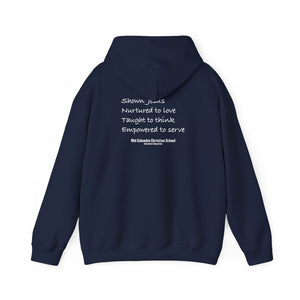 Mid-Columbia Christian School 2-Sided Hoodie, Empowered to Serve, Inspirational Sweatshirt for Students, Perfect Gift for Graduations, School Events, and Heroes