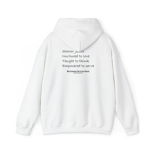 Mid-Columbia Christian School 2-Sided Hoodie, Empowered to Serve, Inspirational Sweatshirt for Students, Perfect Gift for Graduations, School Events, and Heroes