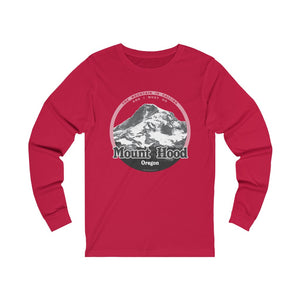 Mount Hood Long Sleeve Tee - Unisex Jersey Long Sleeve Tee - The Mountain is Calling - Hood River