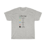 Coffee Magic Tee-shirt - Elemental Magic of Coffee - Unisex Heavy Cotton Tee - Coffee Lover's t-shirt