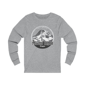 Mount Hood Long Sleeve Tee - Unisex Jersey Long Sleeve Tee - The Mountain is Calling - Hood River