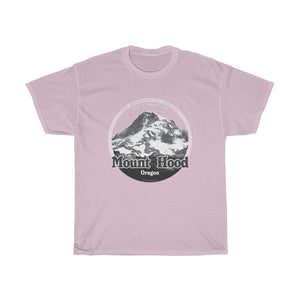 Mount Hood, Oregon - The Mountain is Calling - Unisex Heavy Cotton Tee - for hikers, mountain climbers, skiers, mountain lovers.