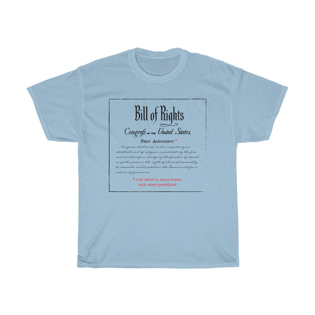 First Amendment - Unisex Heavy Cotton Tee - Constitution First Amendment