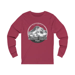 Mount Hood Long Sleeve Tee - Unisex Jersey Long Sleeve Tee - The Mountain is Calling - Hood River