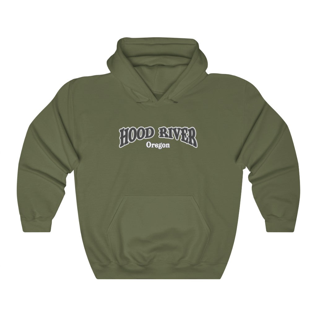 Hood River and Mount Hood, Oregon - Unisex Heavy Blend Hooded Sweatshirt - for hikers, mountain climbers, mountain lovers.