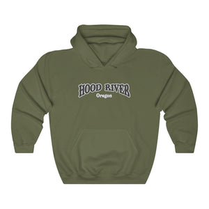 Hood River and Mount Hood, Oregon - Unisex Heavy Blend Hooded Sweatshirt - for hikers, mountain climbers, mountain lovers.