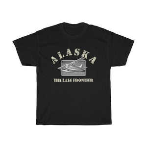 Alaska, The Last Frontier -- Unisex Heavy Cotton Tee - Alaska Bush Plane DeHavilland Beaver