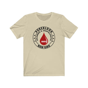 PUREBLOOD - Non-GMO -- Unisex Jersey Short Sleeve Tee -- Pure blood non-gmo unjabbed and unapologetic t-shirt, light colors
