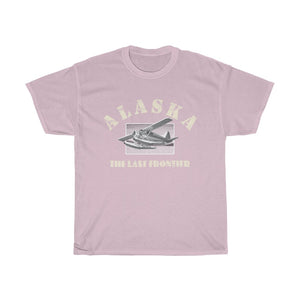 Alaska, The Last Frontier -- Unisex Heavy Cotton Tee - Alaska Bush Plane DeHavilland Beaver