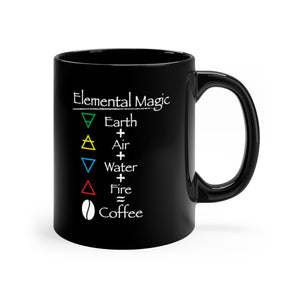 Coffee Magic Black mug 11oz - Elemental Magic coffee mug
